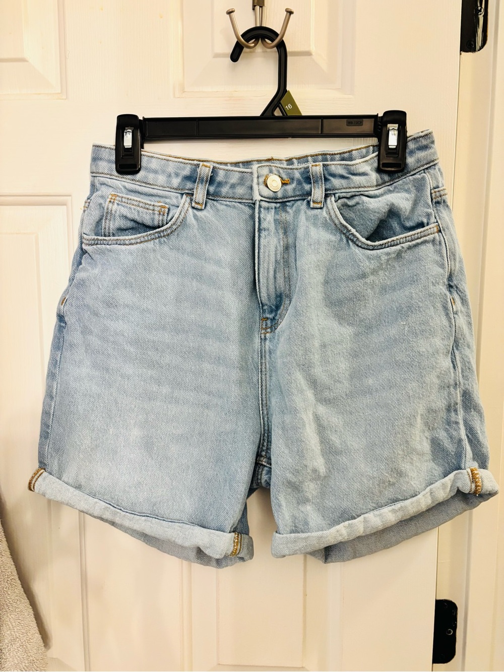 Primark Pale Blue Denim Roll-Hem Kids Shorts